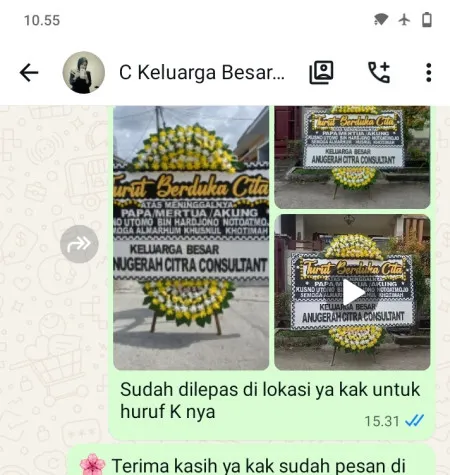 Pengiriman Papan Bunga Duka Gereja Bethany